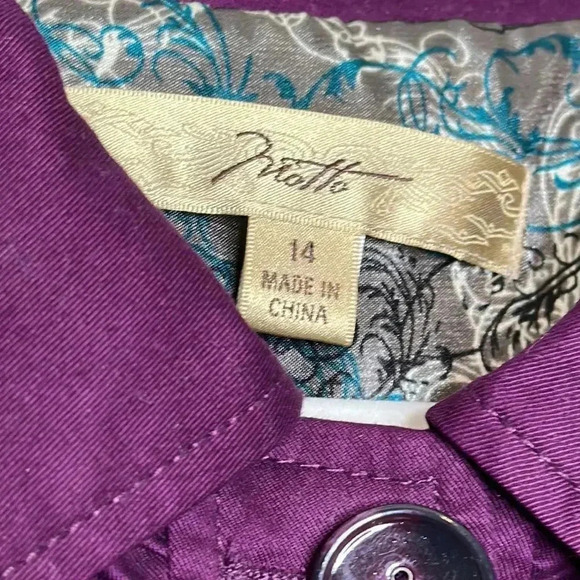 Motto Women's 14 Beautifully Lined Maroon Peplum Jacket Blazer Pockets Ruffle - Picture 5 of 8